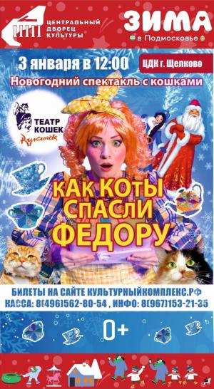 Новогодний спектакль с кошками «Как коты спасли Федору»