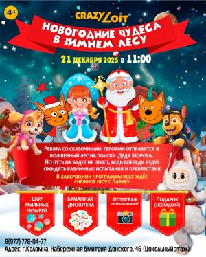 Новогодние чудеса в зимнем лесу