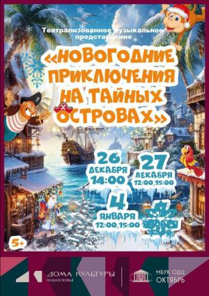 Театрализованное музыкальное представление «Новогодние приключения на тайных островах»